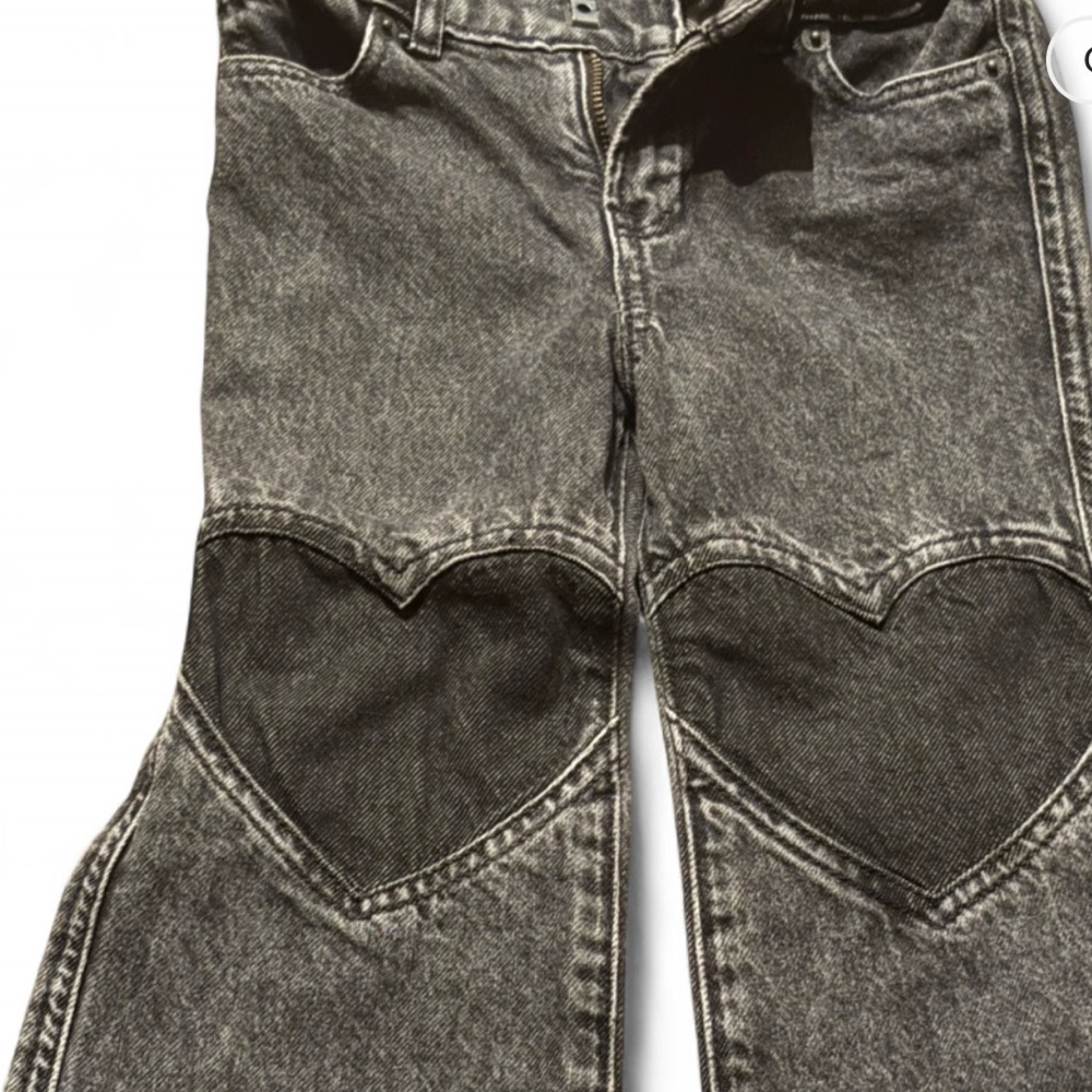 GAP Kids Gray Heart Patch Jeans